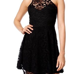 Material Girl Little Black Lacy Dress